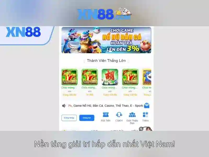 XN88 - Trải Nghiệm Cược Slot Đa Dạng, Ưu Đãi hấp dẫn - Bản quyền © 2026
